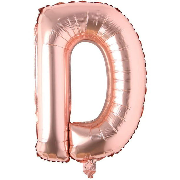 2Pcs Rose Gold Alphabet Letters Foil Balloons Wedding Birthday Party Decorations 